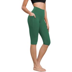 image:imageODODOS Buttery Soft Lounge Yoga Capris with Pockets for Women 14  19  21 High Waist Capri LeggingsDark Green