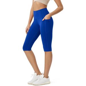 image:imageODODOS Buttery Soft Lounge Yoga Capris with Pockets for Women 14  19  21 High Waist Capri LeggingsRoyal Blue