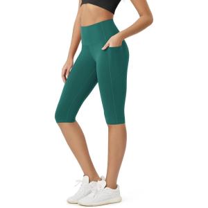 image:imageODODOS Buttery Soft Lounge Yoga Capris with Pockets for Women 14  19  21 High Waist Capri LeggingsStorm Teal