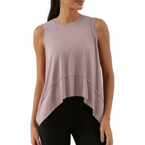 image:imageODODOS Modal Soft Sleeveless Crop Top for Women Athletic Tee Gym Workout Cropped Yoga TankLavenderwashed Long