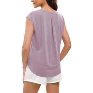 image:imageODODOS Modal Soft Sleeveless Shirts for Women Crew Neck Yoga Tee Summer Flowy Workout Tank TopsLavender