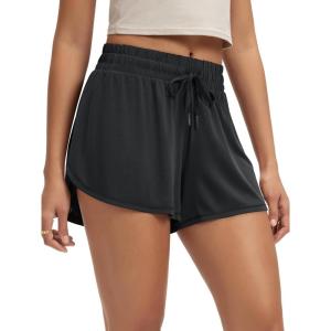 image:imageODODOS Womens Goodnight Sleep Shorts Drawstring Relaxed Fit Lounge amp Sleepwear Soft Natural Wood Pulp BlendBlack