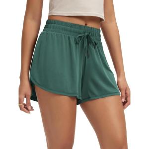 image:imageODODOS Womens Goodnight Sleep Shorts Drawstring Relaxed Fit Lounge amp Sleepwear Soft Natural Wood Pulp BlendDark Green