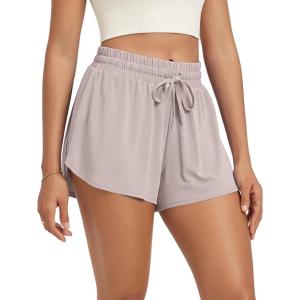 image:imageODODOS Womens Goodnight Sleep Shorts Drawstring Relaxed Fit Lounge amp Sleepwear Soft Natural Wood Pulp BlendDusty Pink