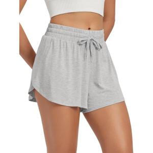 image:imageODODOS Womens Goodnight Sleep Shorts Drawstring Relaxed Fit Lounge amp Sleepwear Soft Natural Wood Pulp BlendHeather Grey