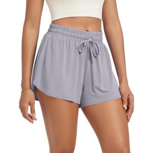 image:imageODODOS Womens Goodnight Sleep Shorts Drawstring Relaxed Fit Lounge amp Sleepwear Soft Natural Wood Pulp BlendLight Gray