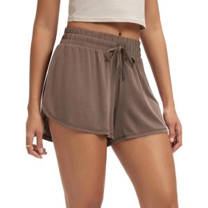image:imageODODOS Womens Goodnight Sleep Shorts Drawstring Relaxed Fit Lounge amp Sleepwear Soft Natural Wood Pulp BlendTea Brown