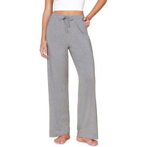 image:imageODODOS Womens Lounge Pants with Pockets Drawstring Lightweight Loose Comfy Casual Pajama Pants2830 InseamHeather Gray