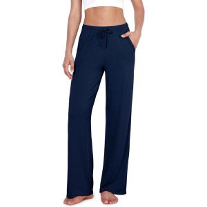 image:imageODODOS Womens Lounge Pants with Pockets Drawstring Lightweight Loose Comfy Casual Pajama Pants2830 InseamNavy