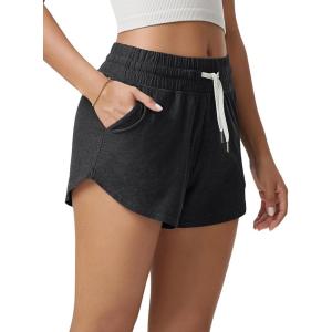 image:imageODODOS Womens Performance Shorts Ultra Soft odSTRATUM Tech Mid Rise Relaxed Shorts with Pocket 3 Inseam Moisture WickingBlack Heather