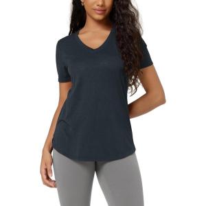 image:imageODODOS Womens Short Sleeve Tunic Top  Ultralight Soft Breathable Side Slit Basic Tee Yoga Workout TShirtDeep Navy