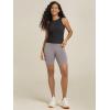 image:imageODODOS 3Pack Seamless Crop Tank for Women Ribbed Soft High Neck Cropped TopsBlackblackblack