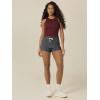image:imageODODOS 3Pack Seamless Crop Tank for Women Ribbed Soft High Neck Cropped TopsClaretnavywhite