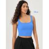 image:imageODODOS 3Pack Seamless Square Neck Crop Tank for Women Ribbed Knit Soft Low Back Cropped TopsBlacknavyblue