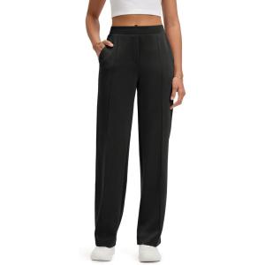 image:imageODODOS Womens Modal Soft Classic Pants Mid Rise PullOn Lounge Casual Work Pants with Pockets 27  29  31 InseamOnyx Black