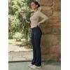 image:imageODODOS Hidden Scrunch Butt Lifting Crossover Flare Leggings for Women  No Front Seam Booty Sculpting Yoga Pants 30 InseamDeep Navy