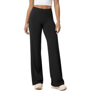 image:imageODODOS Hidden Scrunch Butt Lifting Straight Leg Leggings for Women  No Front Seam High Waist Yoga Pants 31 InseamBlack