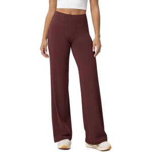 image:imageODODOS Hidden Scrunch Butt Lifting Straight Leg Leggings for Women  No Front Seam High Waist Yoga Pants 31 InseamBurgundy