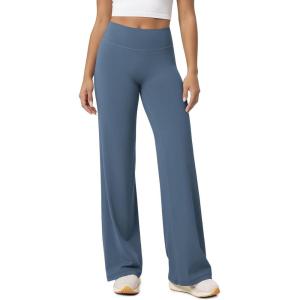 image:imageODODOS Hidden Scrunch Butt Lifting Straight Leg Leggings for Women  No Front Seam High Waist Yoga Pants 31 InseamInk Blue