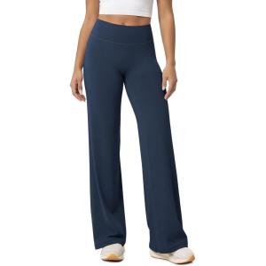 image:imageODODOS Hidden Scrunch Butt Lifting Straight Leg Leggings for Women  No Front Seam High Waist Yoga Pants 31 InseamNavy