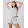 image:imageODODOS Womens Essential Lounge Shorts Ultra Soft odSTRATUM Tech Lightweight Breathable Drawstring Sleepwear Pajama BottomsSalt Heather