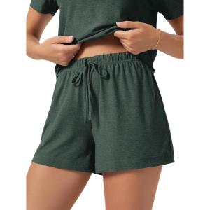 image:imageODODOS Womens Essential Lounge Shorts Ultra Soft odSTRATUM Tech Lightweight Breathable Drawstring Sleepwear Pajama BottomsAspen Heather