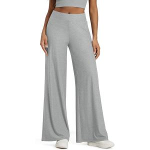 image:imageODODOS Womens Extra Wide Leg Pants  Ultra Soft Stratum Tech Casual Relaxed Lounge Pants with Pockets  29  31 InseamPale Grey Heather