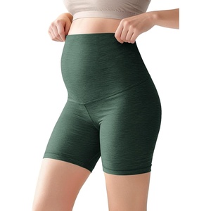image:imageODODOS Womens Maternity Biker Shorts 5  Buttery Soft Over The Belly Pregnancy Lounge Yoga ShortsAspen Heather
