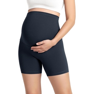 image:imageODODOS Womens Maternity Biker Shorts 5  Buttery Soft Over The Belly Pregnancy Lounge Yoga ShortsDeep Navy