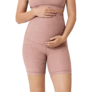 image:imageODODOS Womens Maternity Biker Shorts 5  Buttery Soft Over The Belly Pregnancy Lounge Yoga ShortsRose Pink Heather