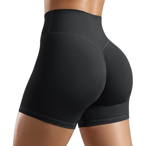 image:imageODODOS Womens Hidden Scrunch Butt Lifting Shorts 5  7 Inseam  No Front Seam High Waist Booty Sculpting Yoga Biker ShortsBlack
