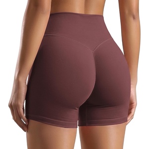 image:imageODODOS Womens Hidden Scrunch Butt Lifting Shorts 5  7 Inseam  No Front Seam High Waist Booty Sculpting Yoga Biker ShortsBurgundy