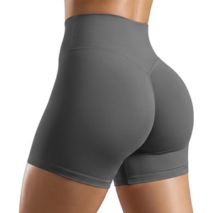 image:imageODODOS Womens Hidden Scrunch Butt Lifting Shorts 5  7 Inseam  No Front Seam High Waist Booty Sculpting Yoga Biker ShortsCharcoal