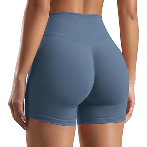 image:imageODODOS Womens Hidden Scrunch Butt Lifting Shorts 5  7 Inseam  No Front Seam High Waist Booty Sculpting Yoga Biker ShortsInk Blue