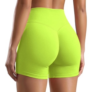 image:imageODODOS Womens Hidden Scrunch Butt Lifting Shorts 5  7 Inseam  No Front Seam High Waist Booty Sculpting Yoga Biker ShortsNeon Green