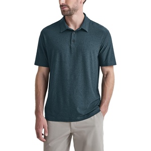 image:imageODODOS Mens Performance Polo  odSTRATUM Tech Short Sleeve Golf TShirts Ultra Soft Moisture Wicking UPF 50 Casual TopsNavy Heather