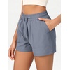 image:imageODODOS Stretch Woven Athletic Shorts for Women High Waist Summer Lightweight Casual Shorts with PocketsBlue