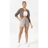 image:imageODODOS Stretch Woven Athletic Shorts for Women High Waist Summer Lightweight Casual Shorts with PocketsLight Gray