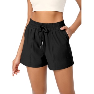 image:imageODODOS Stretch Woven Athletic Shorts for Women High Waist Summer Lightweight Casual Shorts with PocketsBlack