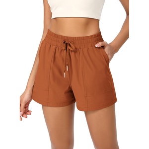 image:imageODODOS Stretch Woven Athletic Shorts for Women High Waist Summer Lightweight Casual Shorts with PocketsBurnt Orange