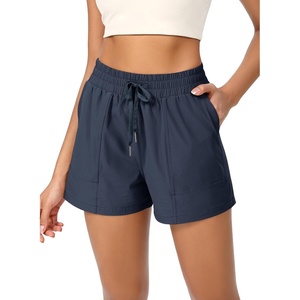 image:imageODODOS Stretch Woven Athletic Shorts for Women High Waist Summer Lightweight Casual Shorts with PocketsNavy