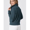 image:imageODODOS Womens Stand Collar Full Zip Jacket  Ultra Soft odSTRATUM Tech Everyday Performance Outerwear with Pockets UPF 50Navy Heather