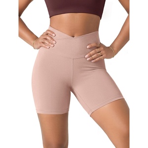 image:imageODODOS Womens Crossover Yoga Shorts with Back Pocket 6  8 V High Wasit Lounge Biker ShortsDusty Pink