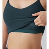 image:imageODODOS Womens CrossBack Crop Cami with Builtin Bra  Ultra Soft odSTRATUM Tech Performance Low Support Yoga Sports BraNavy Heather