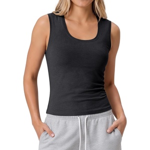 image:imageODODOS Womens Performance Scoop Neck Tank Top  Ultra Soft odSTRATUM Tech Fitted Sleeveless ShirtsBlack Heather