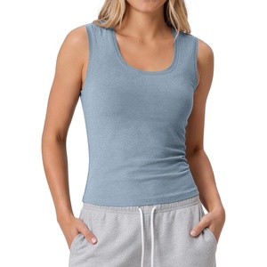 image:imageODODOS Womens Performance Scoop Neck Tank Top  Ultra Soft odSTRATUM Tech Fitted Sleeveless ShirtsDusty Blue Heather