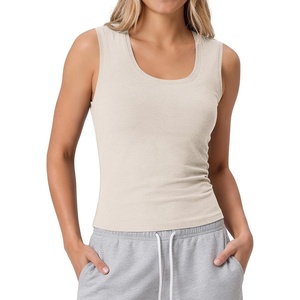 image:imageODODOS Womens Performance Scoop Neck Tank Top  Ultra Soft odSTRATUM Tech Fitted Sleeveless ShirtsEcru Heather