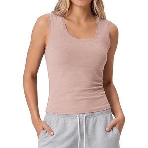 image:imageODODOS Womens Performance Scoop Neck Tank Top  Ultra Soft odSTRATUM Tech Fitted Sleeveless ShirtsRose Pink Heather