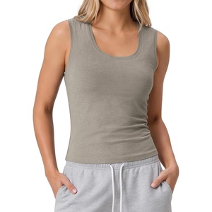image:imageODODOS Womens Performance Scoop Neck Tank Top  Ultra Soft odSTRATUM Tech Fitted Sleeveless ShirtsWarm Grey Heather