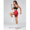 image:imageODODOS Womens Hidden Scrunch Butt Lifting Compression Shorts with Pockets 58  No Front Seam Tummy Control Biker ShortsRed